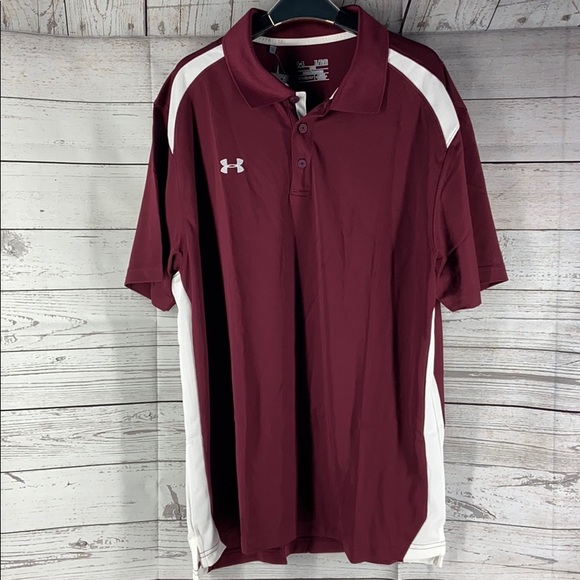 maroon under armour polo